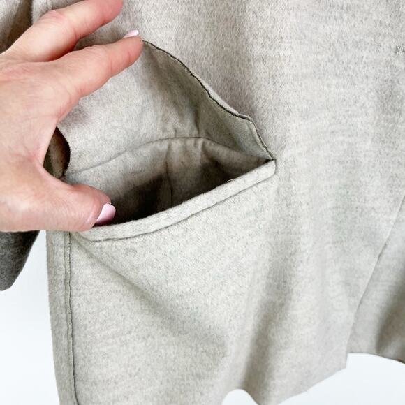 ZARA Women’s Oversized Coat Hip Length Blazer Beige Tan Bohemian Neutral Large - Picture 5 of 7